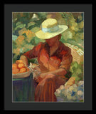 Woman in Orange - Framed Print