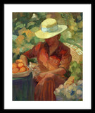 Woman in Orange - Framed Print