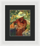 Woman in Orange - Framed Print