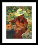 Woman in Orange - Framed Print