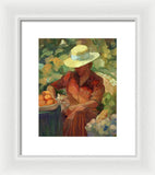 Woman in Orange - Framed Print