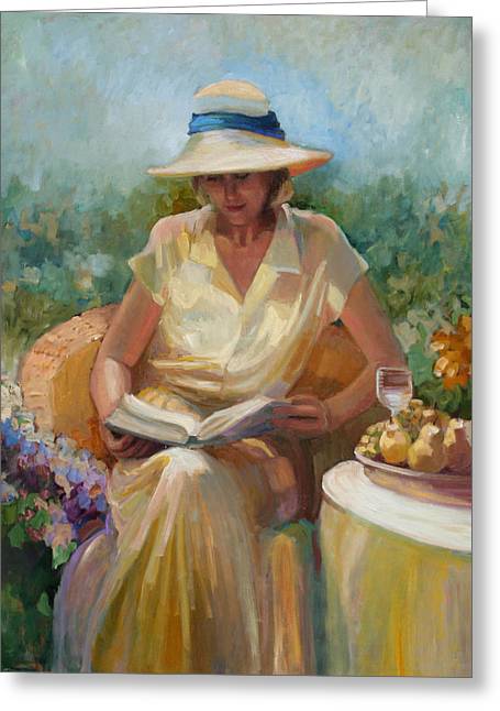 Woman in Yellow - Greeting Card