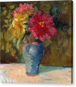 Zinnias - Canvas Print