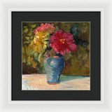 Zinnias - Framed Print