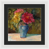 Zinnias - Framed Print