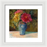 Zinnias - Framed Print