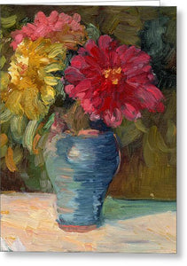 Zinnias - Greeting Card