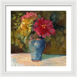 Zinnias - Framed Print