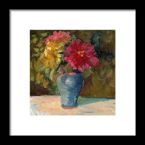 Zinnias - Framed Print