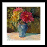 Zinnias - Framed Print