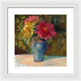 Zinnias - Framed Print