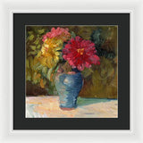 Zinnias - Framed Print