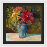 Zinnias - Framed Print