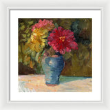 Zinnias - Framed Print