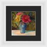 Zinnias - Framed Print