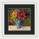 Zinnias - Framed Print